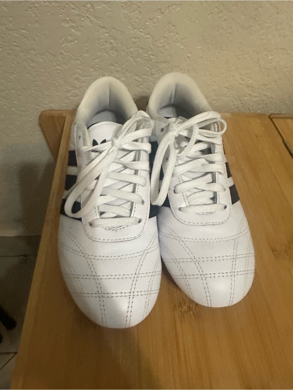adidas Men's White Sneakers with Black Stripes